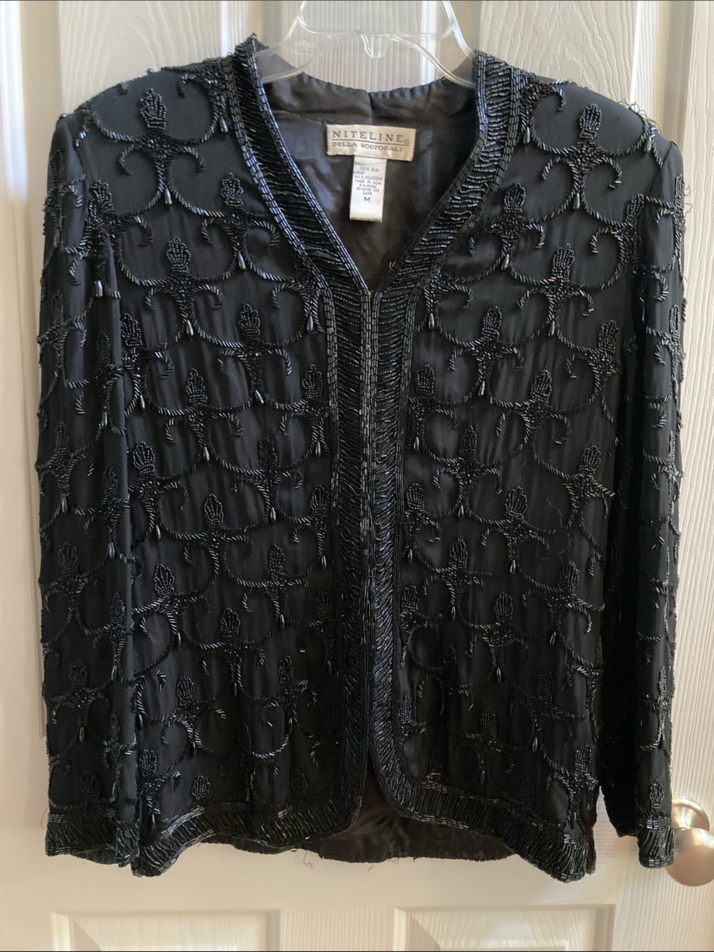 NITELINE Black Beaded Embellished Women's Jacket